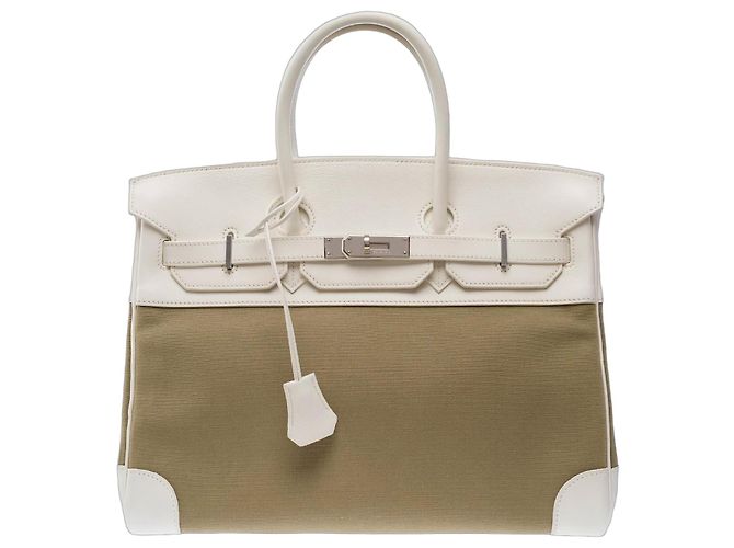 Hermès Bolsa HERMES Birkin 35 em Lona Verde - 103485