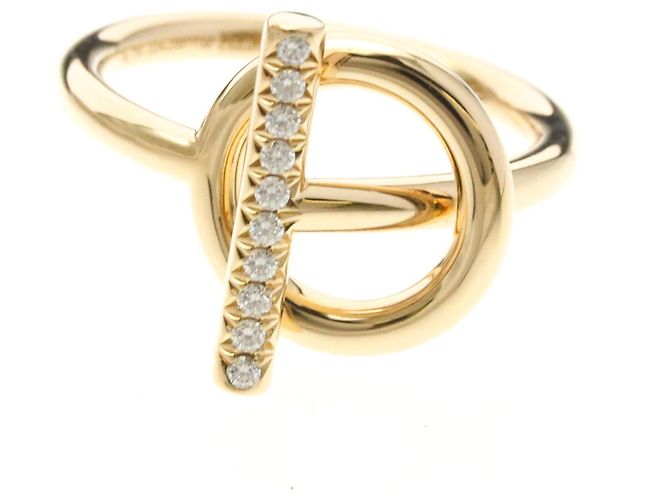 Ring Bague Échappé en Diamant Hermès en Or Rose Doré