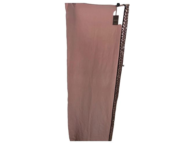 Sciarpa Gucci Seta Rosa Cristalli 