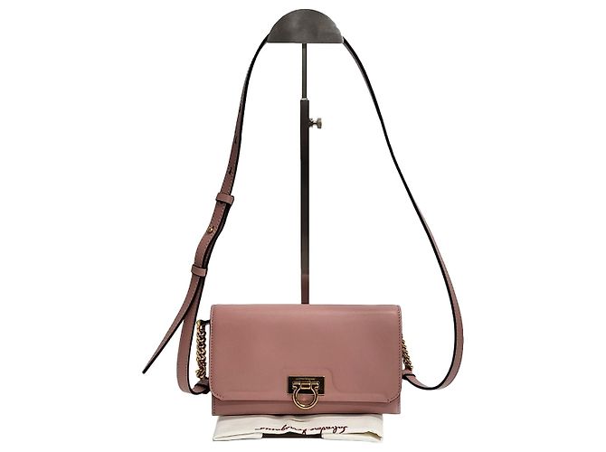 Salvatore Ferragamo Borsa a tracolla Tri-Folio Gancini Marrone