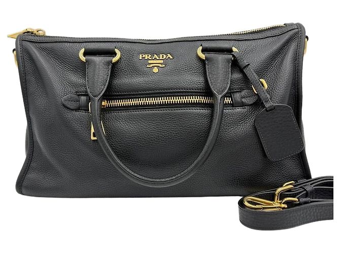 Prada Sac fourre-tout en vitello daino doré