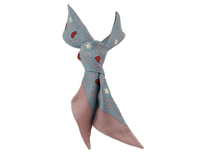 Gucci Pañuelo de seda para mujer Azul