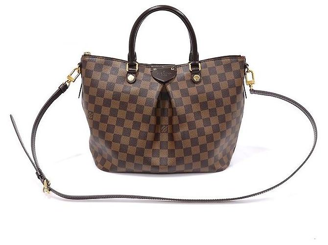 Louis Vuitton Siena MM Tote Canvas Damier Ebene Marrom