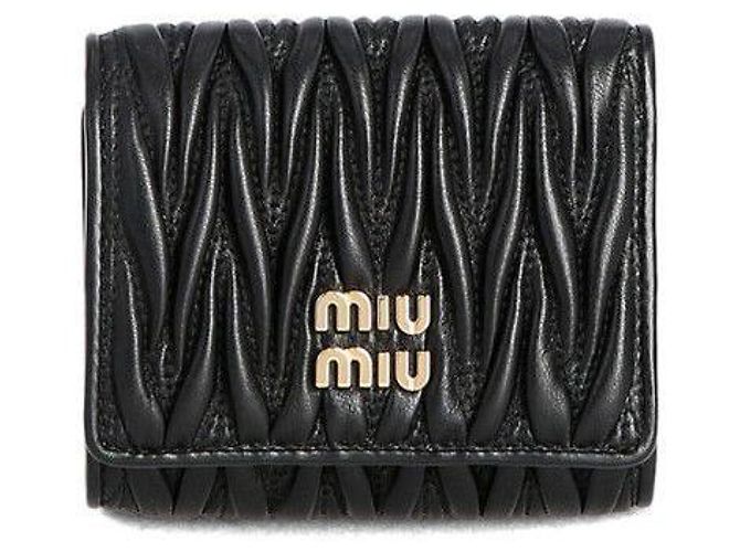 Miu Miu Napa Leather Bi-fold Wallet Black