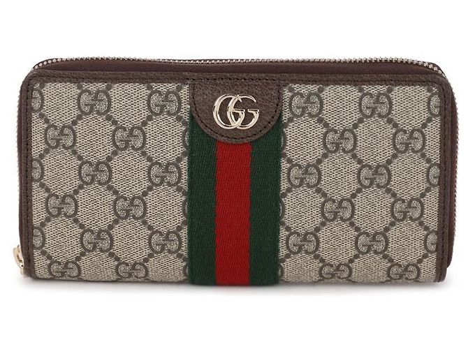 Gucci Ophidia Zip Long Wallet Brown