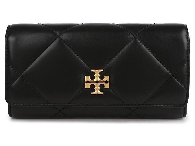 Tory Burch Diamond Quilted Long Wallet Black