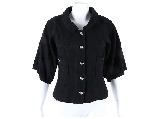 Chanel Short Sleeve Jacket Black