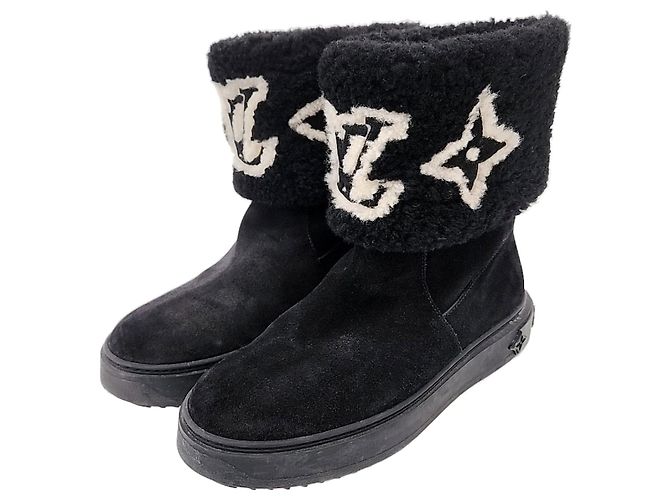 Botas de pele Louis Vuitton Preto