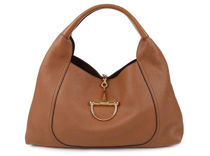 Gucci Borsa a Spalla Maxi Soft Bit Marrone