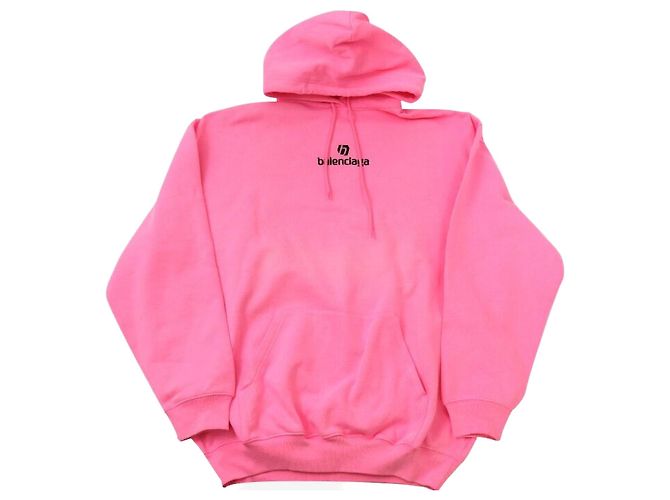 Balenciaga Sudadera con capucha de forro polar rosa