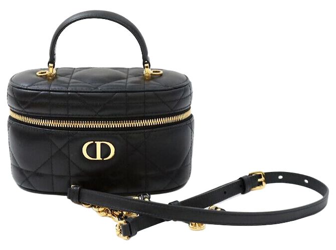 Dior Mini borsa a tracolla con hardware dorato Nero