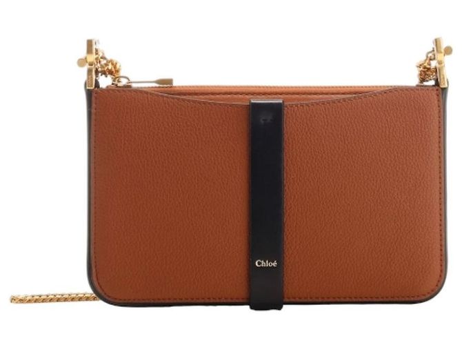 Chloé Bolsa Marcie com corrente em tan Marrom