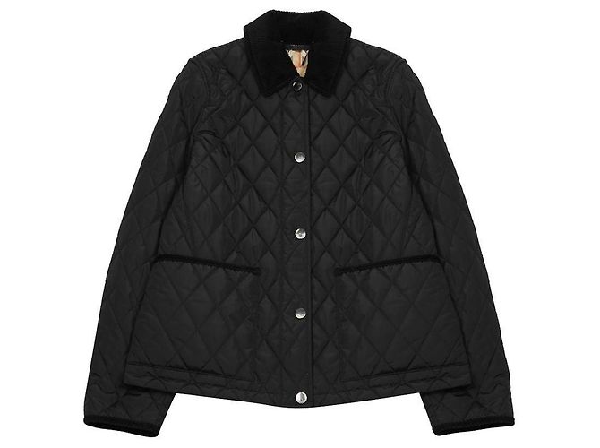 Jaqueta Burberry de nylon acolchoada preta