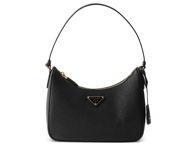Prada Mini sac en cuir Saffiano réédité noir NZV