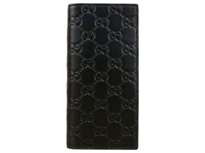 Gucci Signature Micro Sima Wallet Black