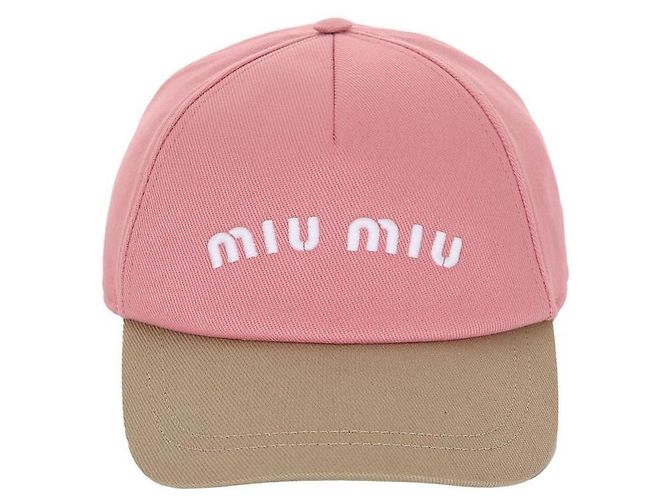 Miu Miu Boné Drill Baseball Begonia Rosa