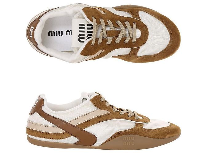 Miu Miu Technische Sneaker Weiß