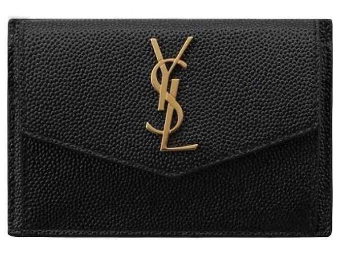 Saint Laurent Monogram Uptown Card Holder Black