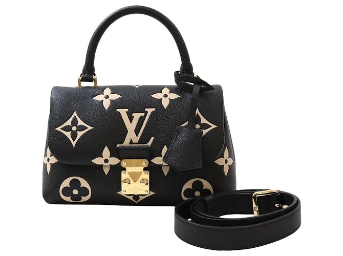 Louis Vuitton Bolsa transversal Madeleine BB Monogram Empreinte Preta Preto