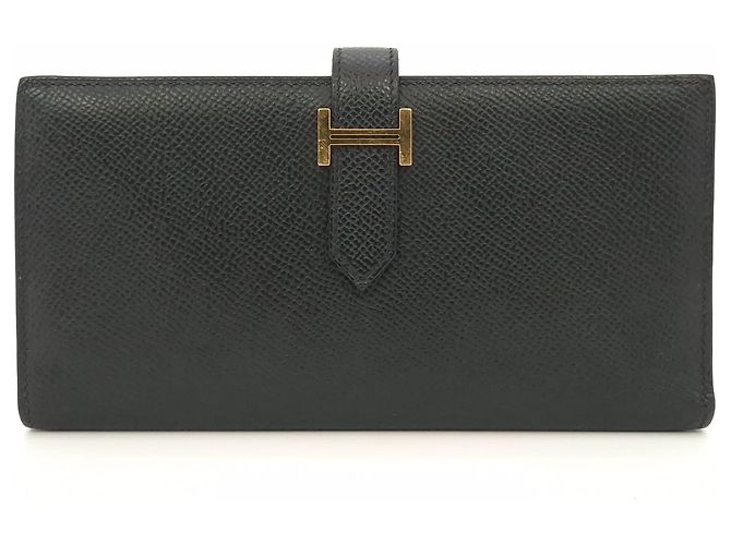Hermès Bearn Long Wallet Black