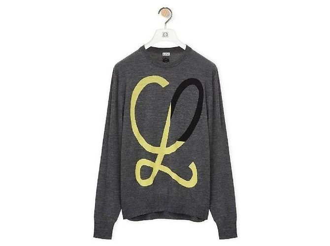 Loewe Suéter de lana de punto intarsia Castaño 