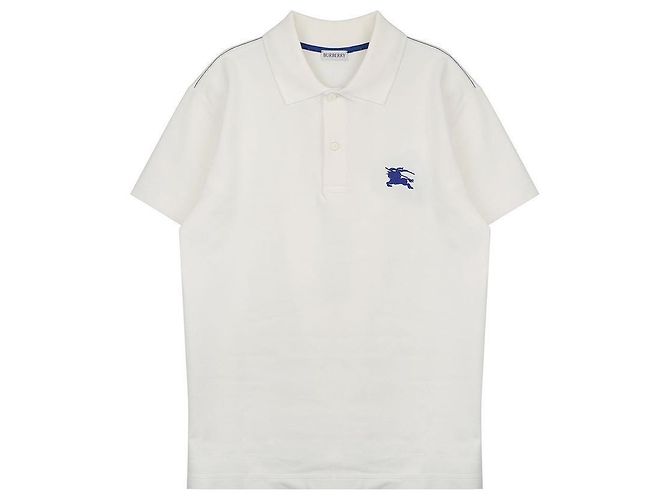 Burberry Polo mit kurzen Ärmeln und Logo Weiß