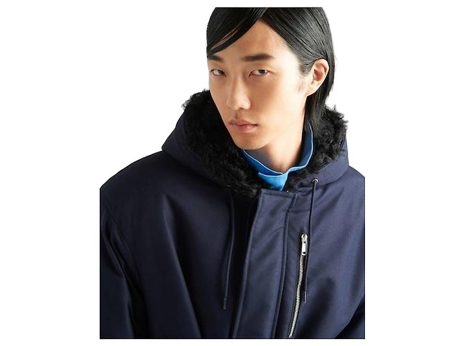 Prada Technical Canvas Raincoat Black 