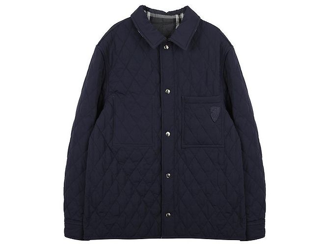 Burberry Reversible Quilted Overshirt Jacket Blue
