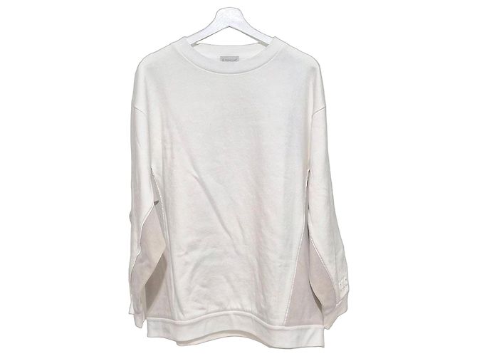 Moncler Sweatshirt mit Rundhalsausschnitt Weiß