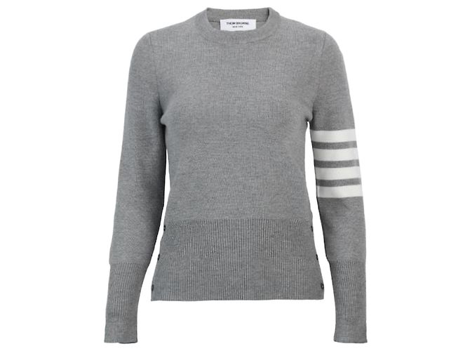 Thom Browne Klassischer Strickpullover Braun 