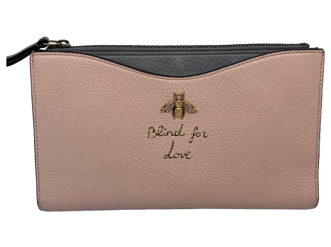 Gucci Bee Long Wallet Pink