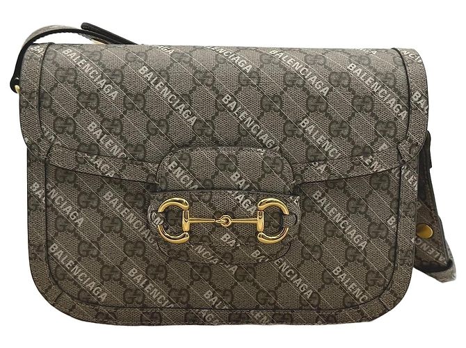 Gucci Bolsa de Ombro Horsebit Marrom