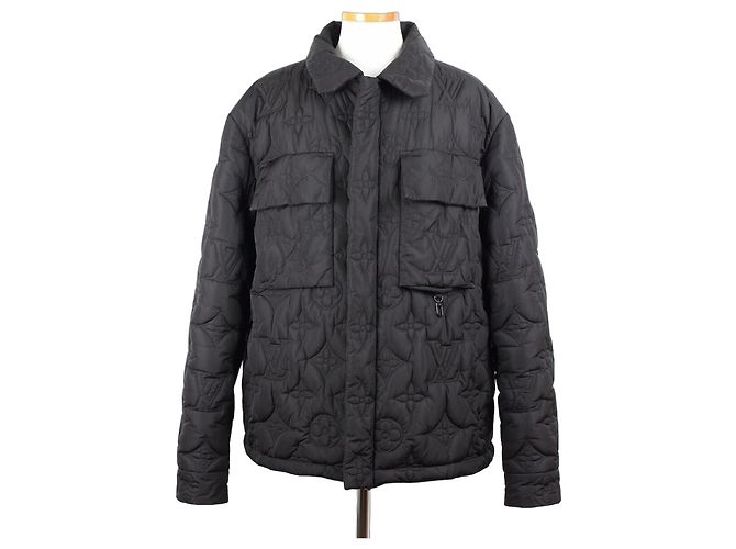 Louis Vuitton Veste matelassée à monogramme fleuri Noir