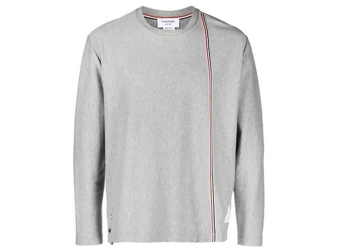 Thom Browne Gestreiftes Langarm-T-Shirt