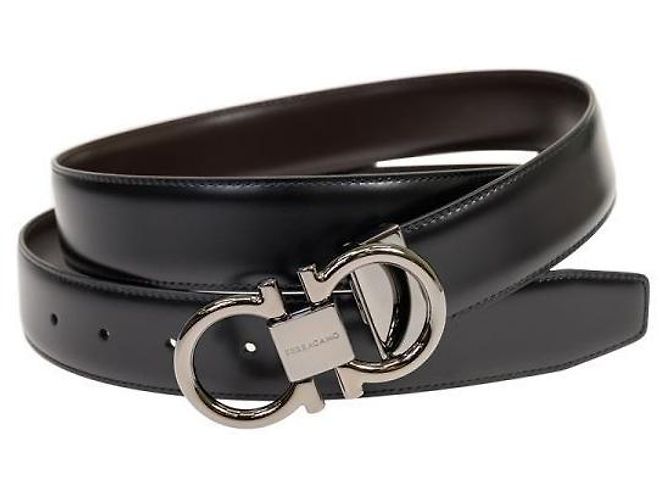 Salvatore Ferragamo Cinturón reversible Negro