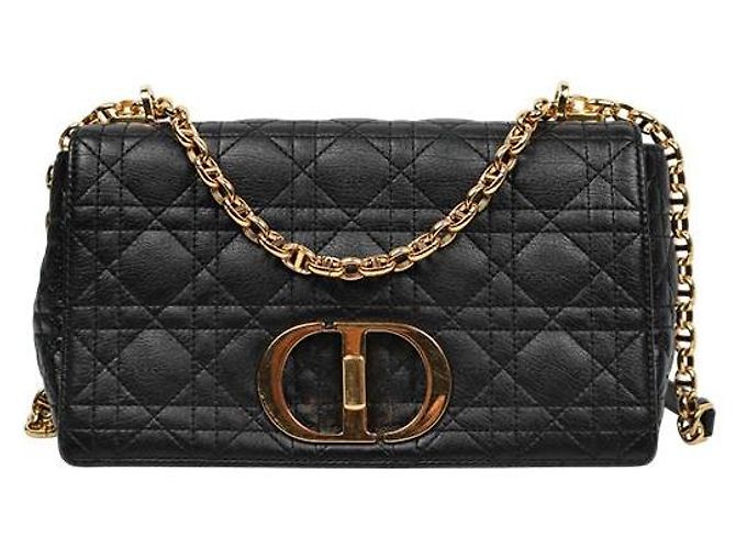 Dior Borsa a spalla Caro Chain nera Nero