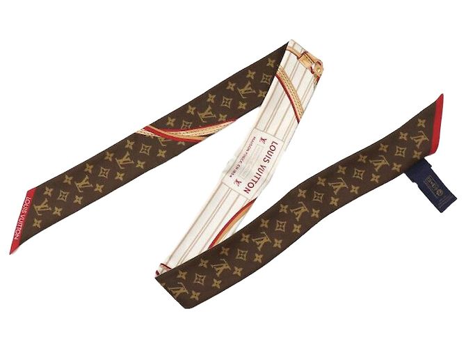 Louis Vuitton Lenço Bandana Neverfull BB Marrom