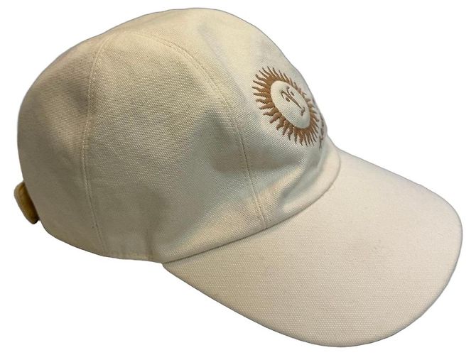 Hermès Baseball Cap with Sun Embroidery Beige