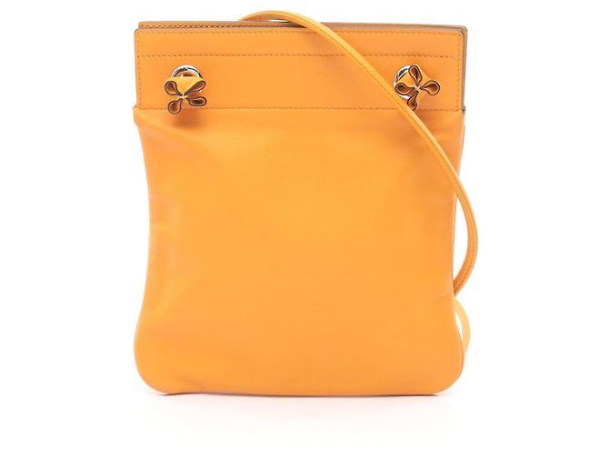 Bolsa de Ombro Aline Mini Moutard da Hermès Laranja