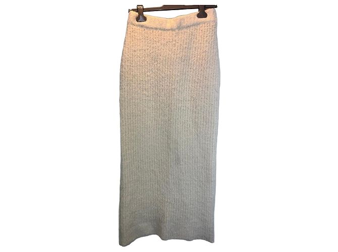 Autre Marque Creme Strick Maxi-Rock 4th + Reckless Roh