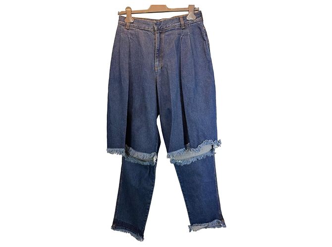 Autre Marque Jeans demi Ksenia Schnaider de denim Azul