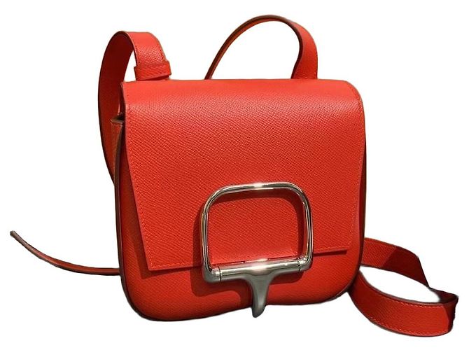 Hermès Della Love Handtasche Epsom Leder pfirsichrot