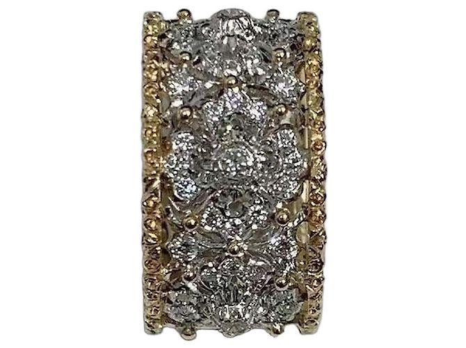 Anello Buccellati OPERA Full pave eternelle diamante taglia 50 Argento