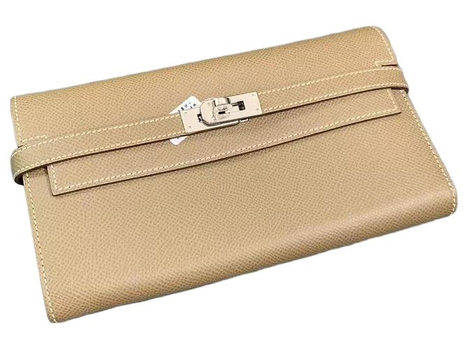 Hermès Kelly Wallet Elephant Grey Epsom Leather