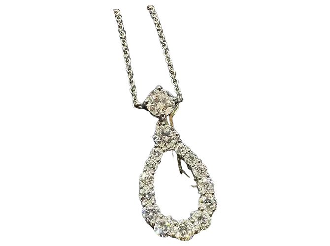 Collar Harry Winston Diamond Loop Medium Single-Ring de diamante Plata