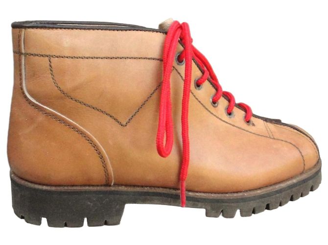 Autre Marque Botas de senderismo de cuero marrón claro