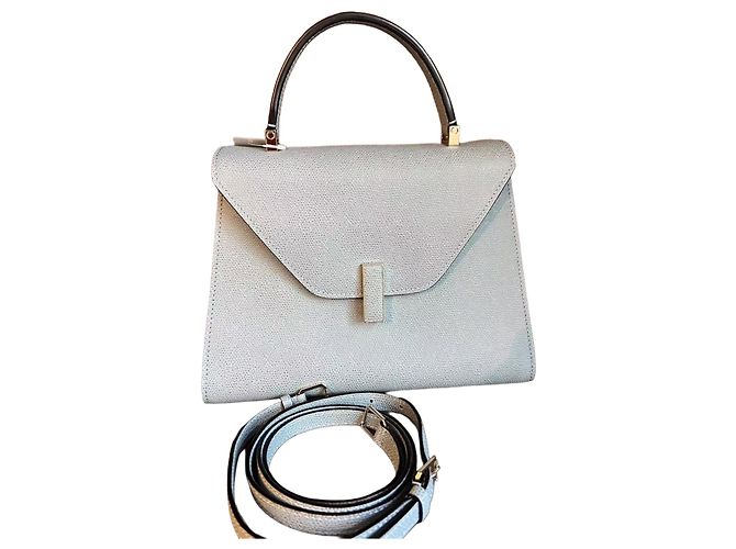 Borsa Valextra Side Blu Chiaro in Pelle