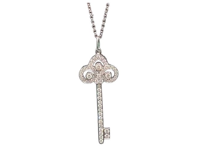 Tiffany & Co Diamant Halskette 1 Karat Silber