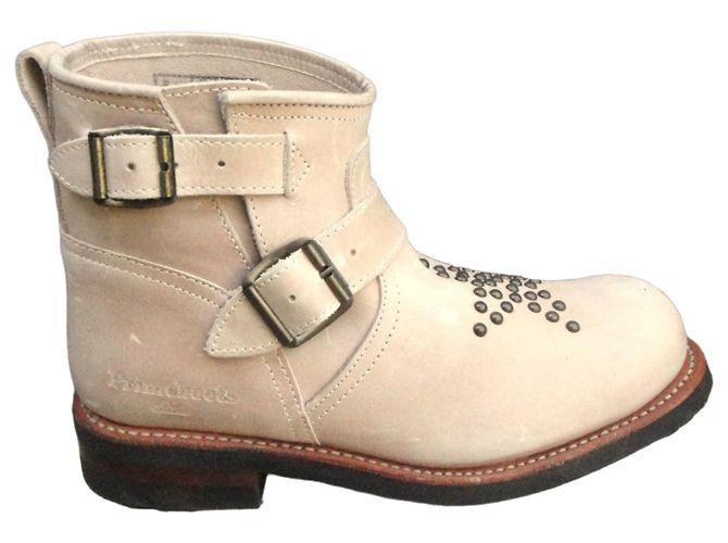 Autre Marque Botines Primeboots de cuero beige