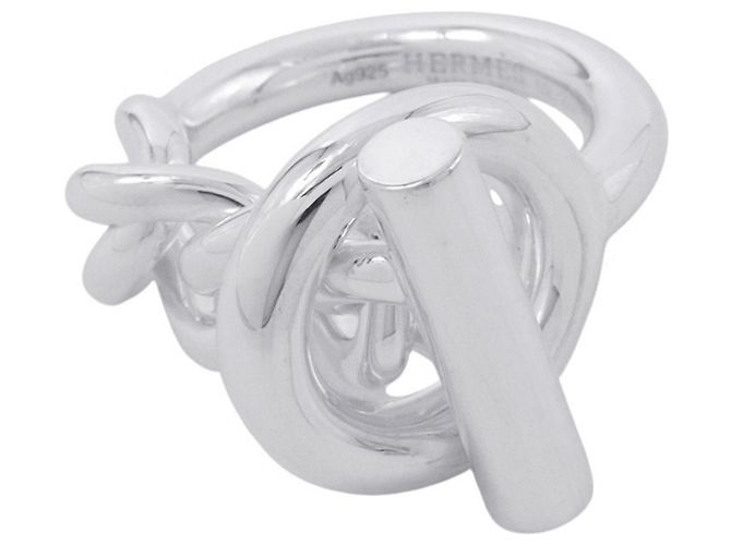 Ring Anello Croisette MM di Hermès Argento